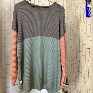 Colorblock sweater dress